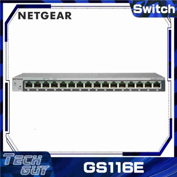 Netgear【GS116E】16-Port Plus Switch 網絡交換機