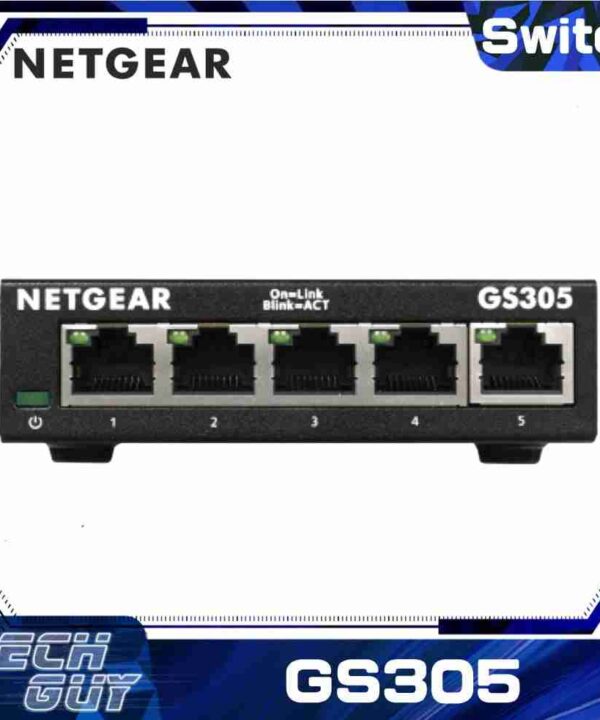Netgear【GS305】5-Port Gigabit 網絡交換機
