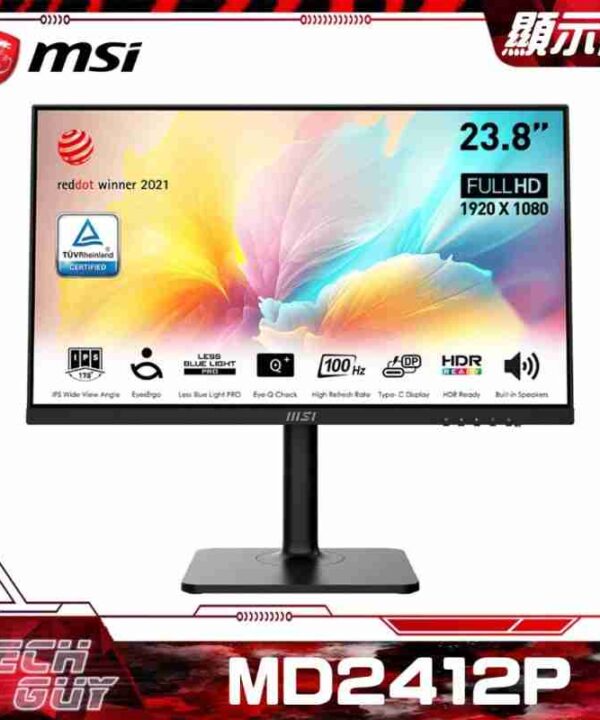 MSI【MD2412P】24" FHD 100Hz IPS 顯示器 (黑/白)