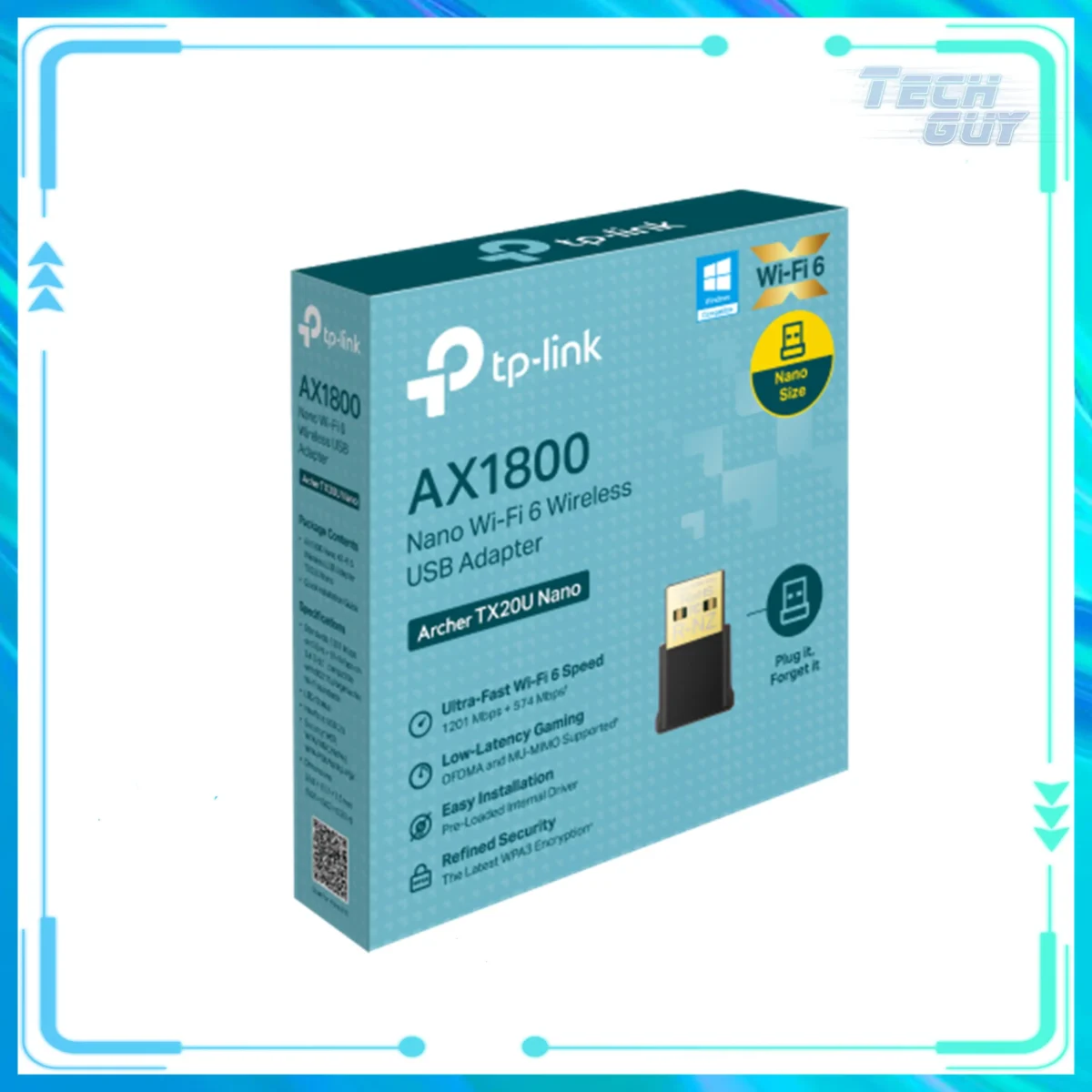 TP-Link Archer TX20U Nano WiFi 6 AX1800 USB無線網絡卡 1