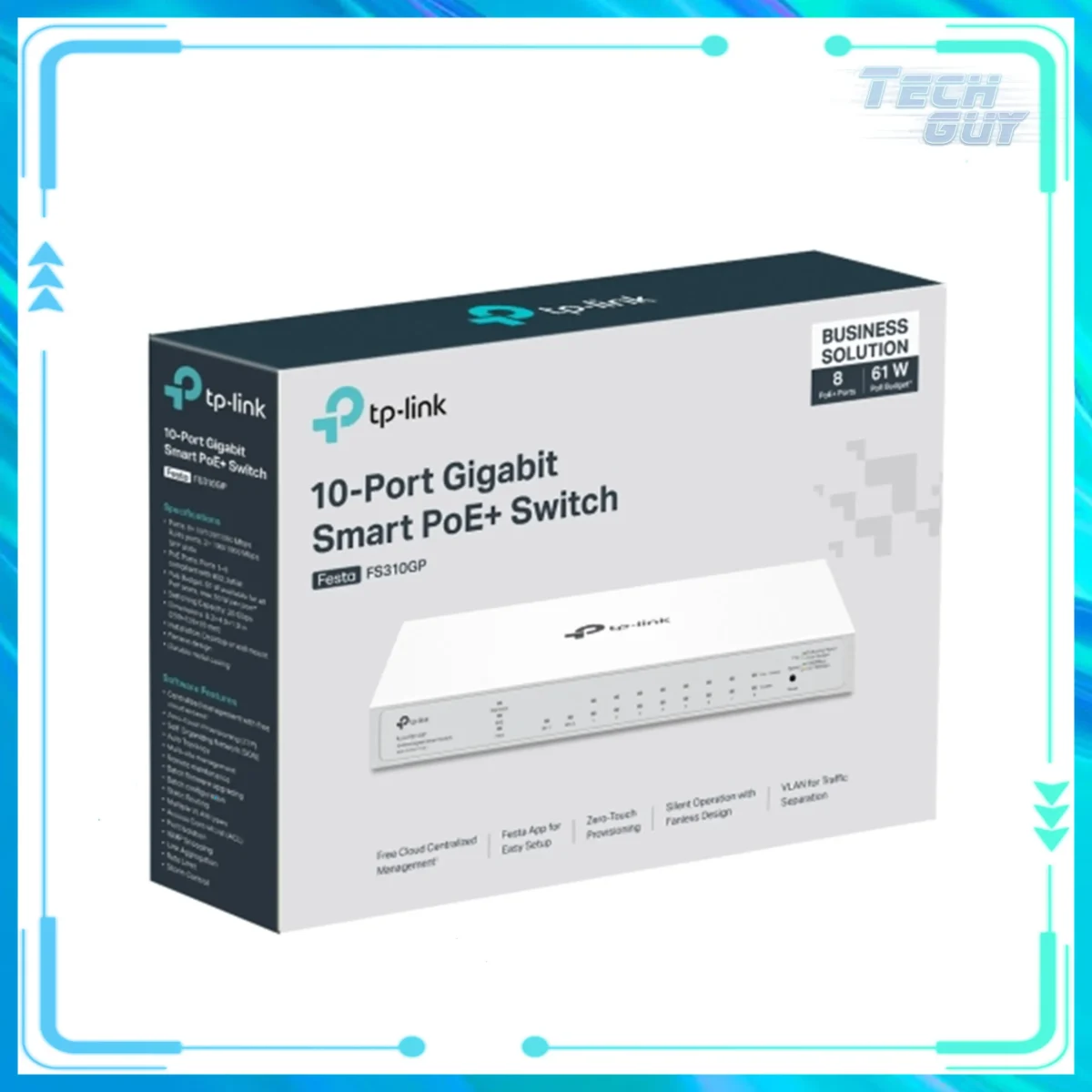 TP-Link Festa FS310GP 10-Port Gigabit Smart Switch with 8-Port PoE+ 2