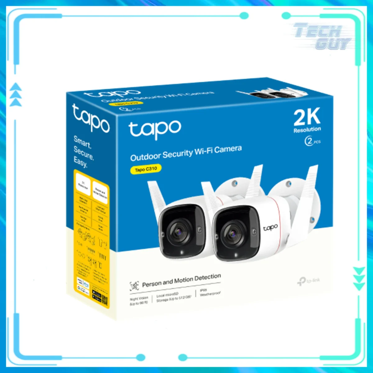 TP-Link Tapo C310P2 1296P 戶外網絡攝影機 (2件裝) 1