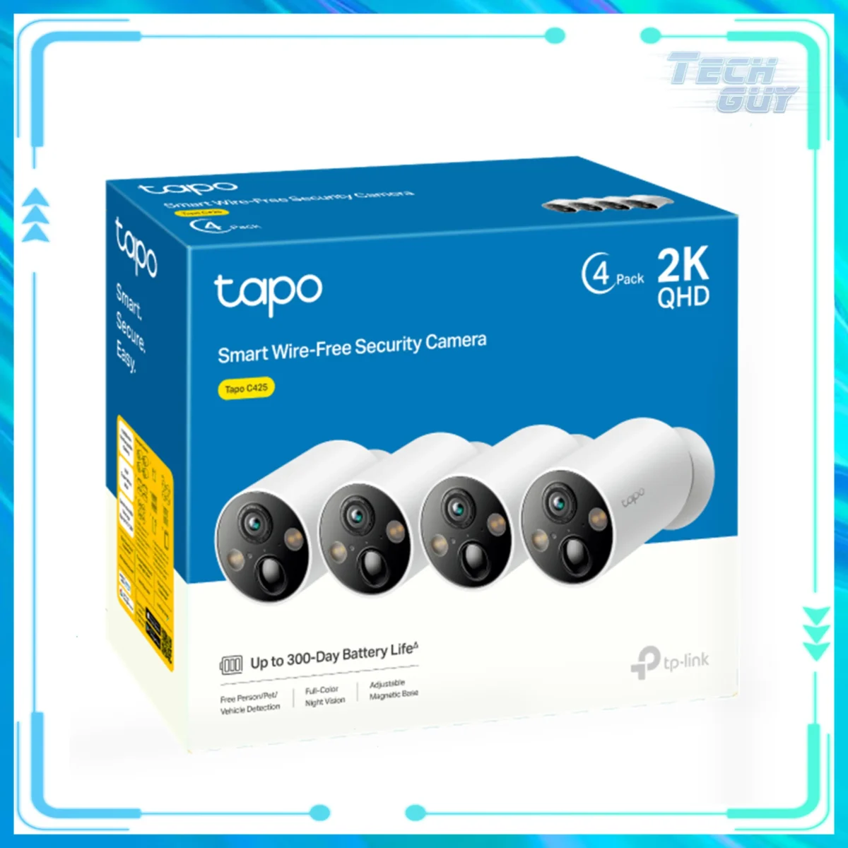 TP-Link Tapo C425 1440P 充電式網絡攝影機 (4件裝) 2