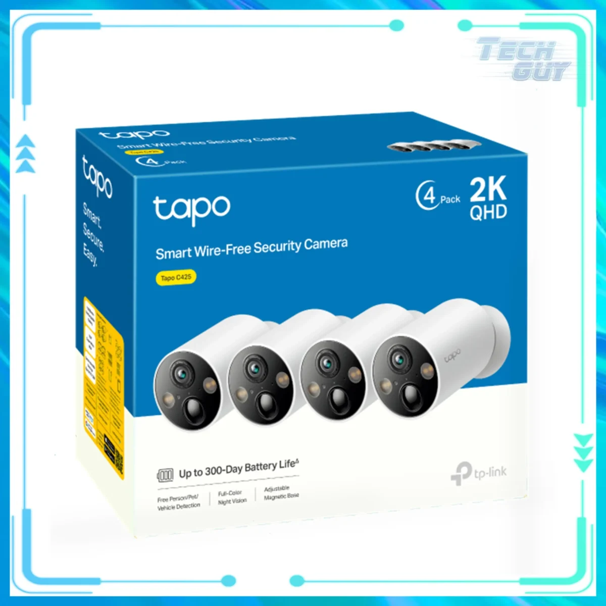 TP-Link Tapo C425 1440P 充電式網絡攝影機 (4件裝) 2