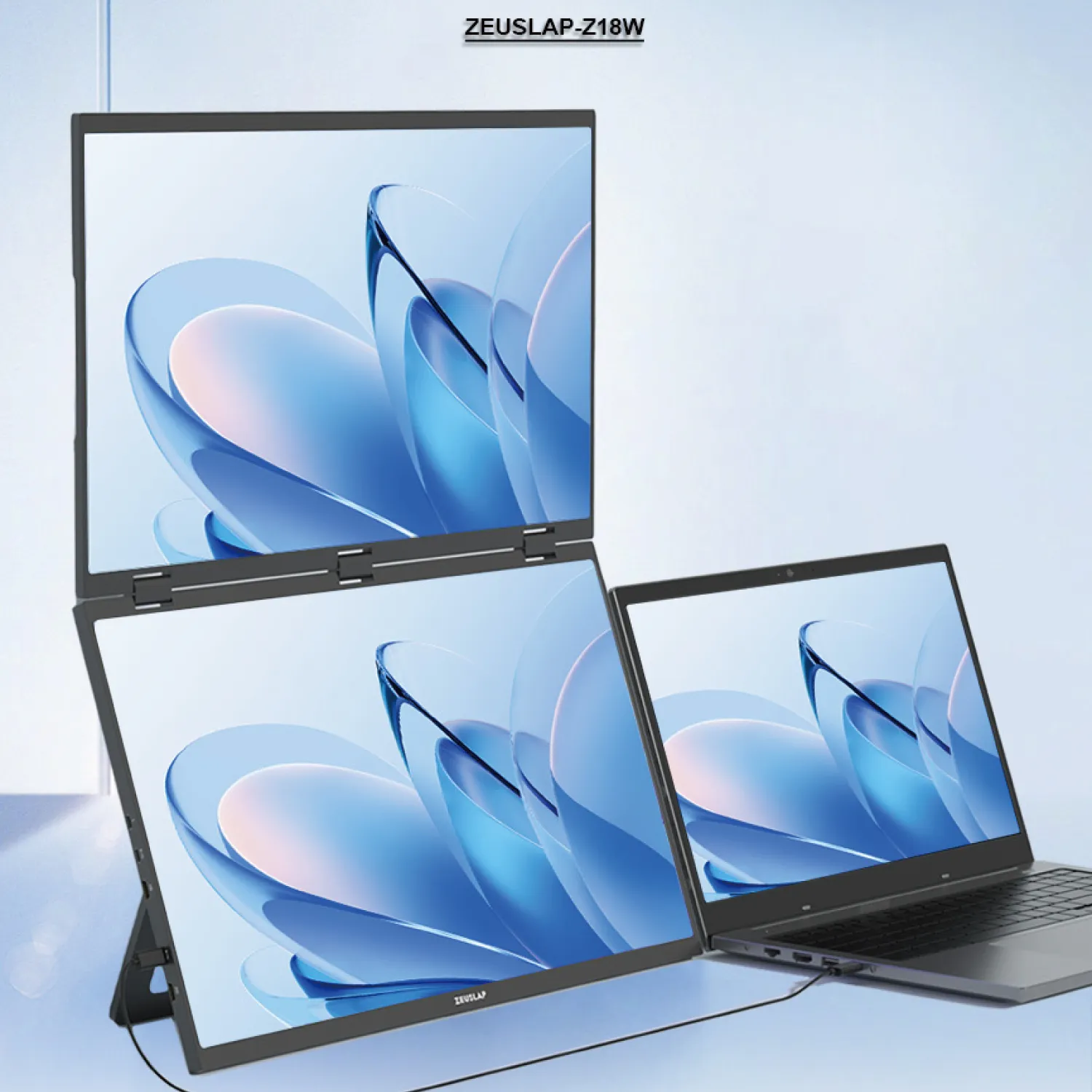 Zeuslap 18.5寸 1080P Z18W 雙屏便攜顯示器 1