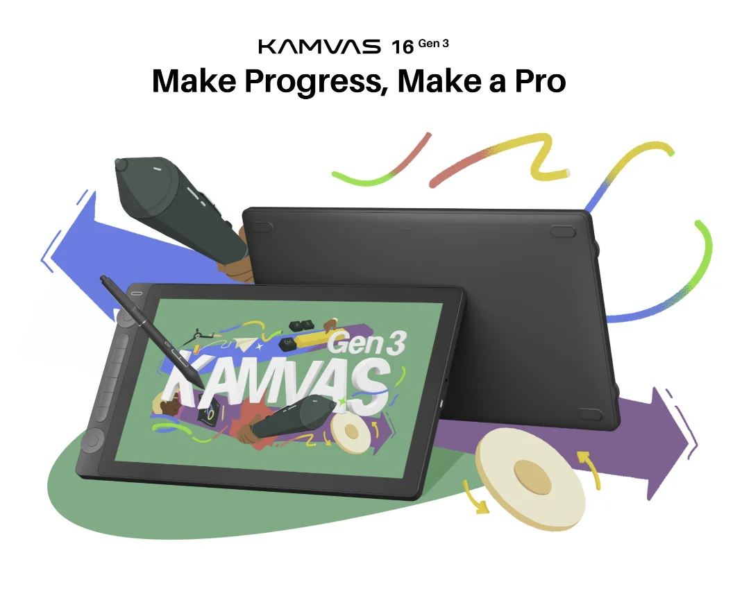 Huion Kamvas 16 GEN3 2K 數顯繪圖板 1