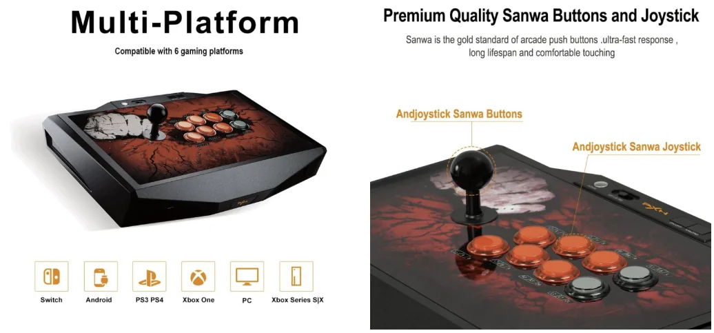 PXN X9 SANWA 大街機遊戲控制器 1