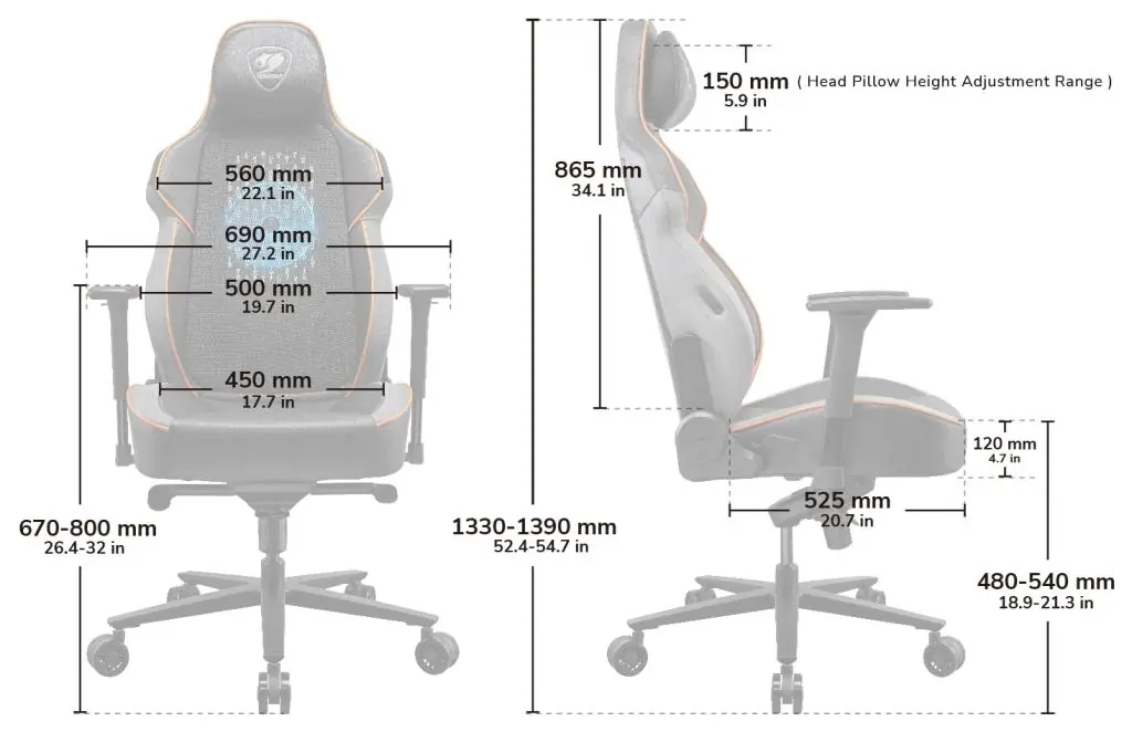Cougar NxSys Aero 電競椅 (2色) 6