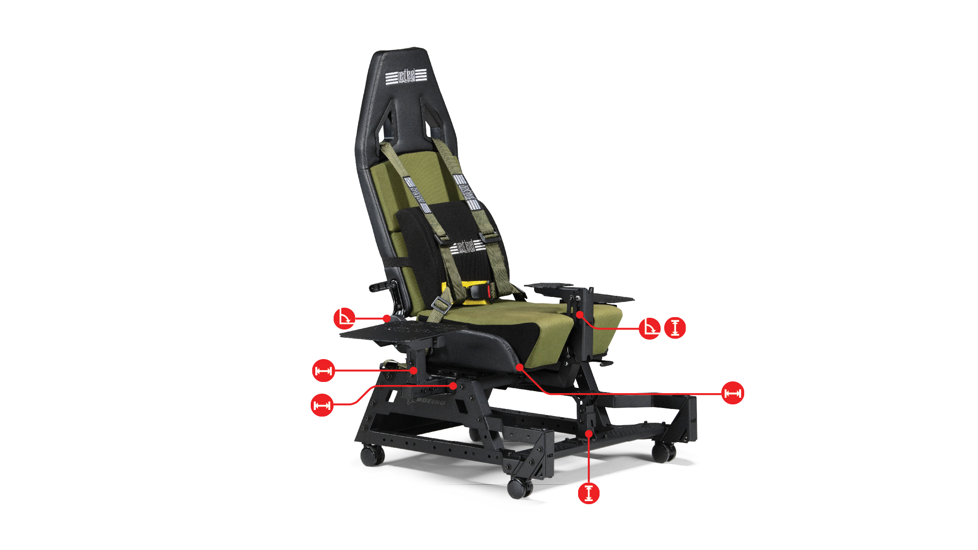 Next Level Racing Flight Seat Pro Boeing Military (NLR-S039) 飛行模擬器 4 Next Level Racing Flight Seat Pro Boeing Military (NLR-S039) 飛行模擬器 3