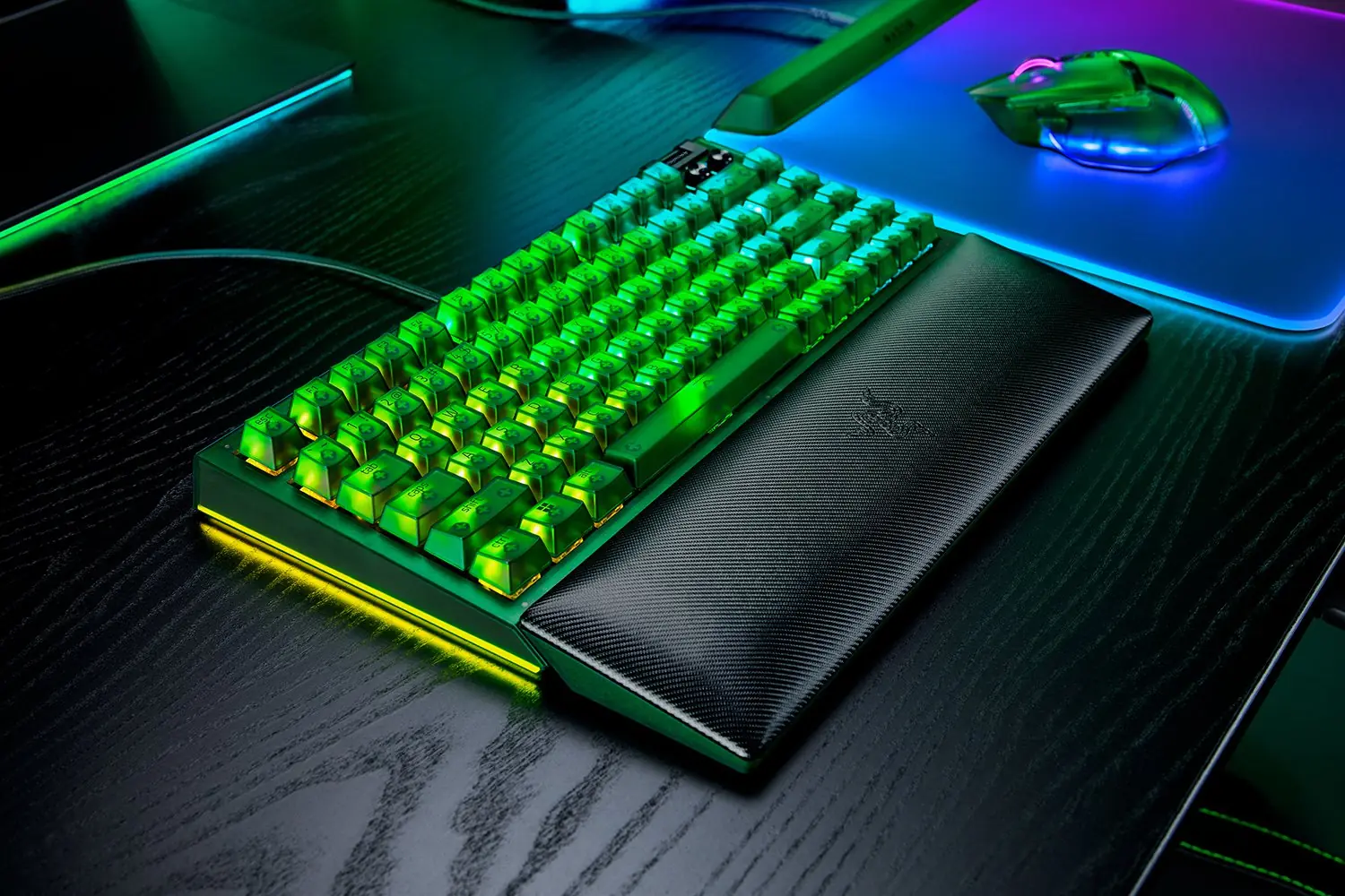 Razer BlackWidow V4 75% Phantom Green Edition 機械鍵盤 (橘軸) 1