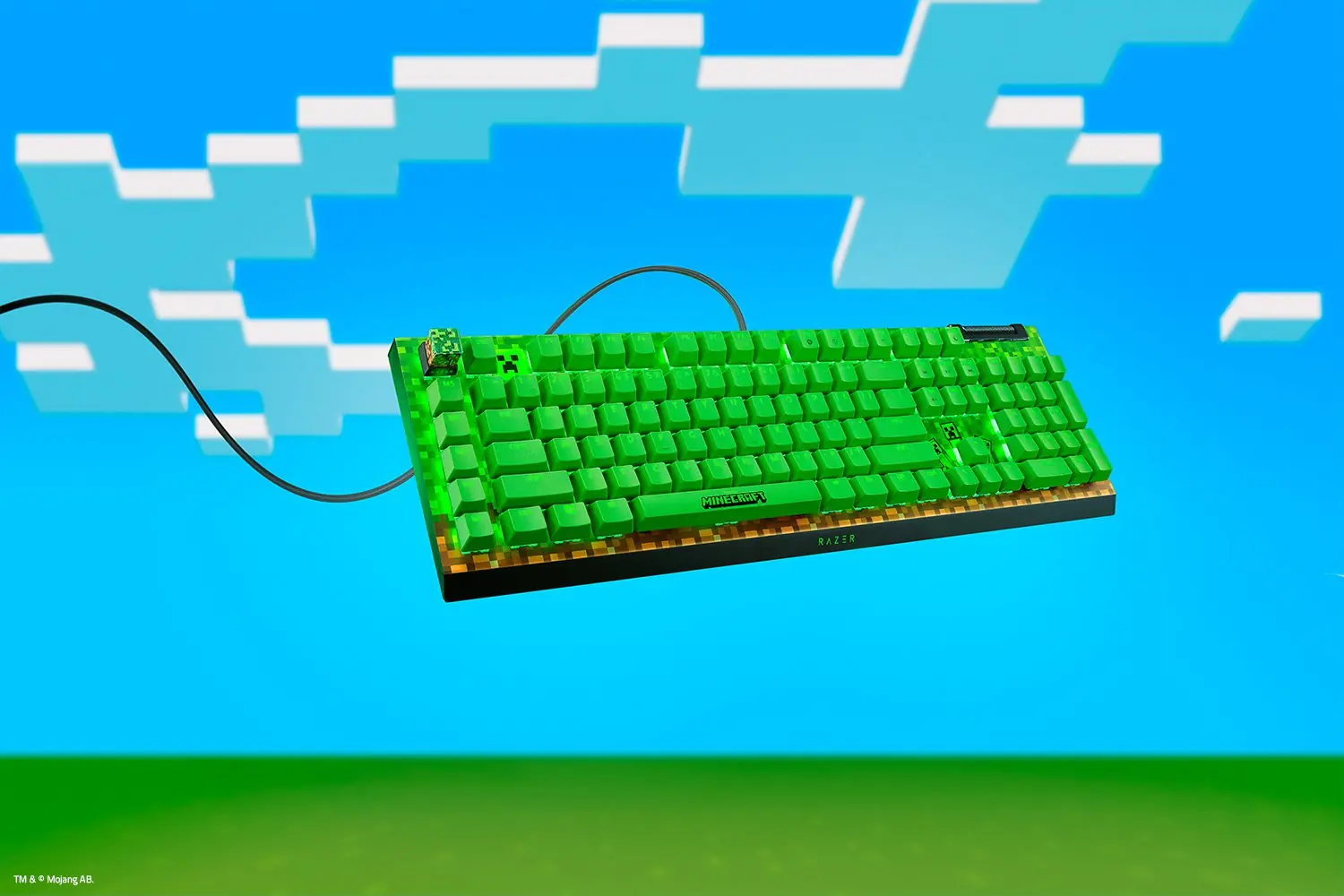 Razer BlackWidow V4 X Minecraft Edition 機械鍵盤 (綠軸) 1