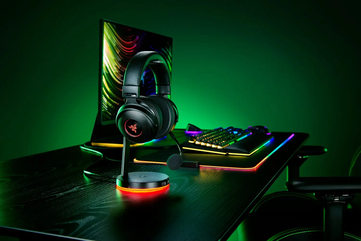 Razer Base Station V2 Chroma (黑色) 耳機架 1