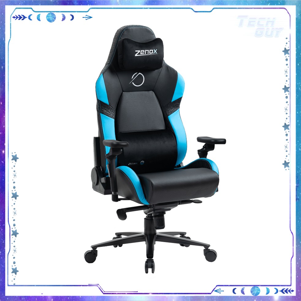 Zenox Jupiter Mk-2 Gaming Chair (LeatherSky Blue) (1) Zenox Jupiter Mk-2 Gaming Chair 電競椅 (Leather/Sky Blue)